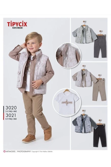 6-9 سنة صبي بدله جيله مع سروال