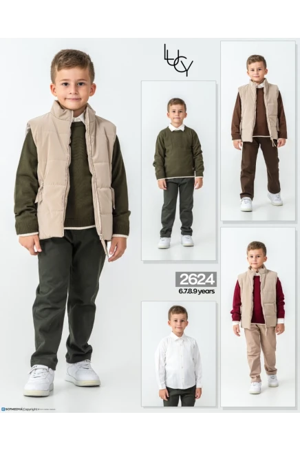 6-9 سنة صبي بدله جيله مع سروال