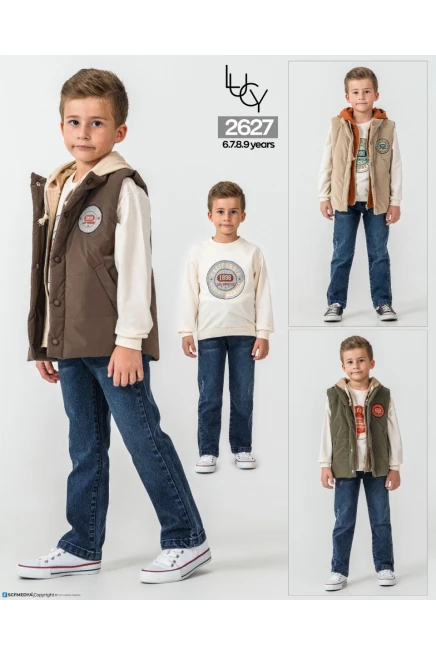 6-9 سنة صبي بدله جيله مع سروال