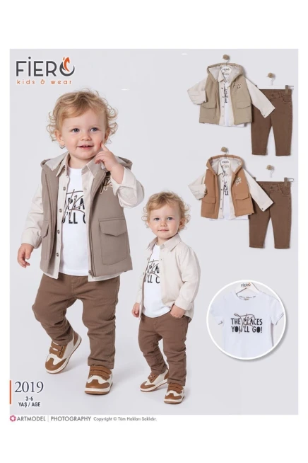 3-6 سنة صبي بدله جيله مع سروال