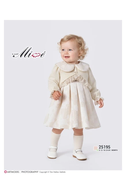 9-24 شهر فتاة فستان مع بوليرو