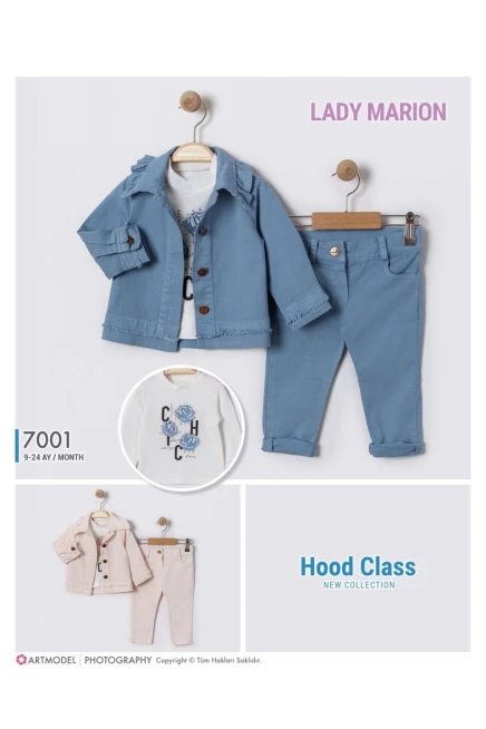 9-24 شهر فتاة بدله ستره مع سروال