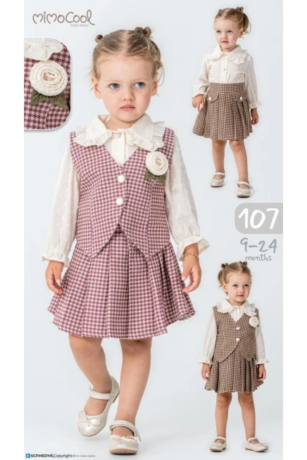 Yelekli Gömlekli Etekli Takım