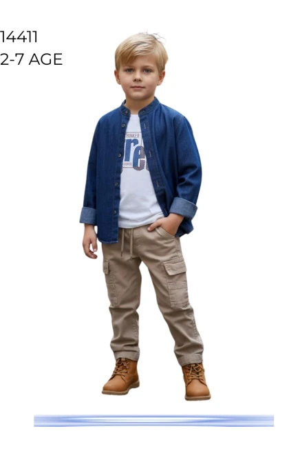 2-7 سنة صبي بدله قميص مع سروال