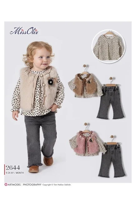 Yelekli Bluzlu Pantolonlun Takım