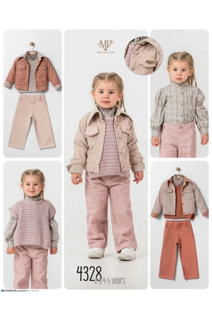 2-5 سنة فتاة بدله ستره مع سروال