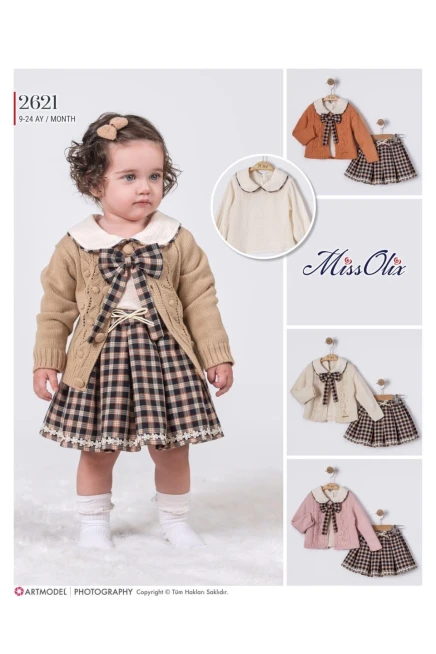 Hırkalı Bluzlu Etekli Takım