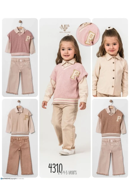 2-5 سنة فتاة     طقم سترة وبنطال