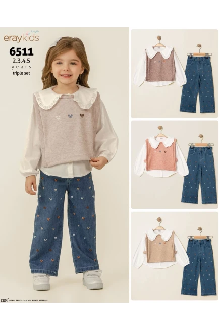 2-5 سنة فتاة بدله جيله مع سروال