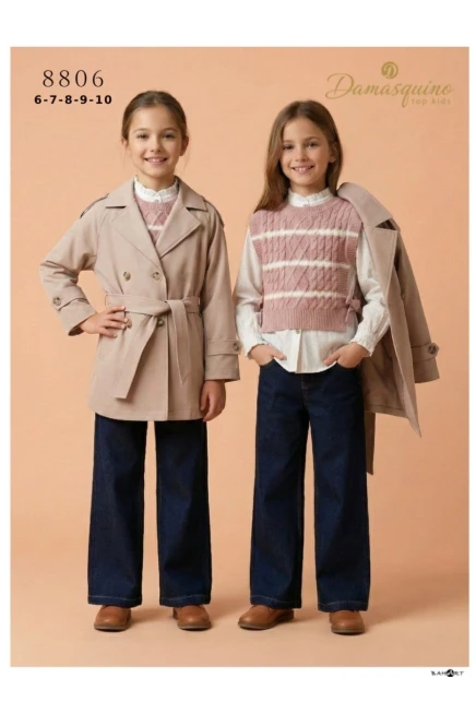 6-10 سنة فتاة بدله ستره مع سروال