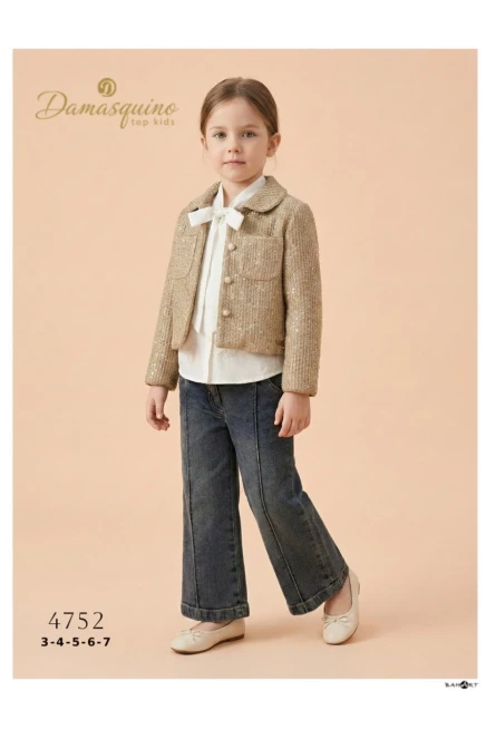 3-7 سنة فتاة بدله ستره مع سروال