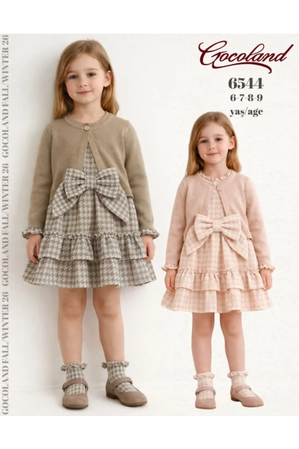 6-9 سنة فتاة فستان كارديجان