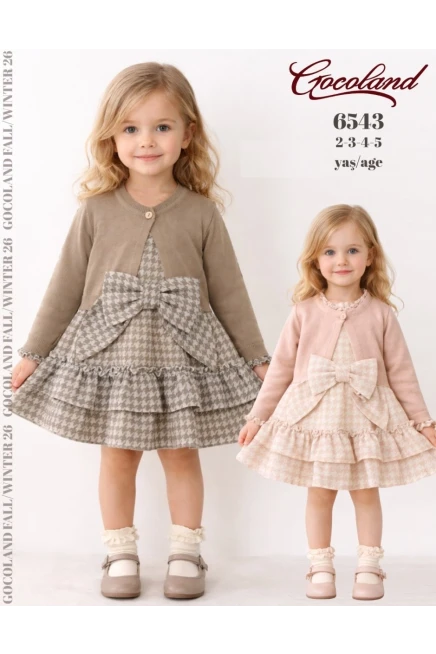 2-5 سنة فتاة فستان كارديجان