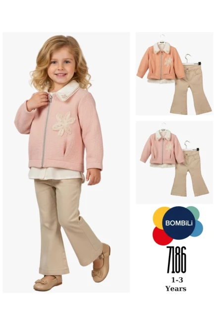 1-3 سنة فتاة بدله ستره مع سروال