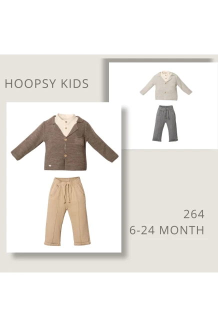 6-24 شهر صبي ستره كارديجان مع سروال