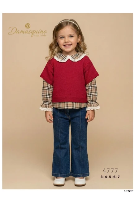 3-7 سنة فتاة     طقم سترة وبنطال