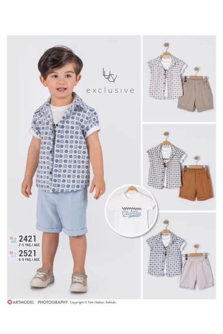 6-9 سنة صبي بدله قميص مع شورت