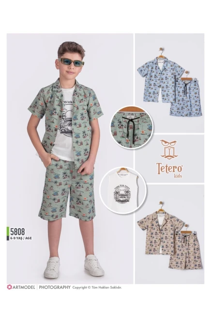 2-5 سنة صبي بدله قميص مع شورت