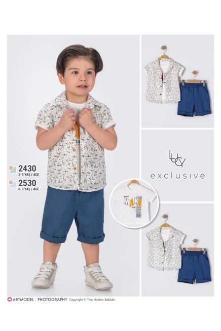 6-9 سنة صبي بدله قميص مع شورت