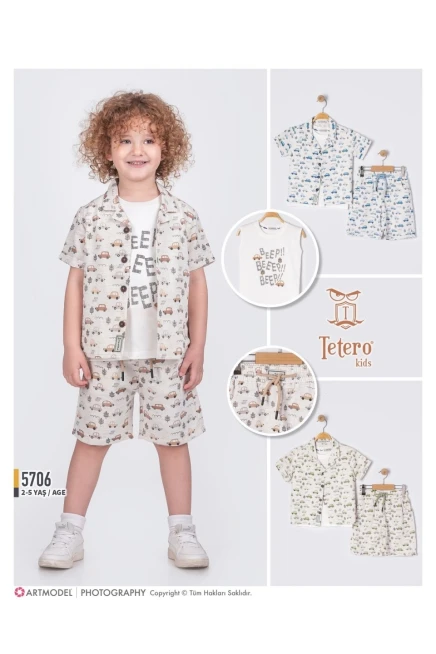 6-9 سنة صبي بدله قميص مع شورت