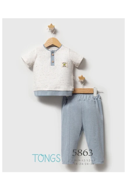 6-36 شهر صبي طقم بنطلون مع تي شيرت