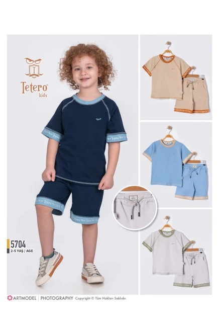 2-5 سنة صبي بدله تيشرت مع شورت