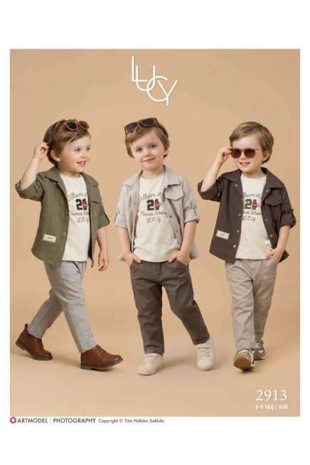 6-9 سنة صبي بدله تيشرت مع سروال