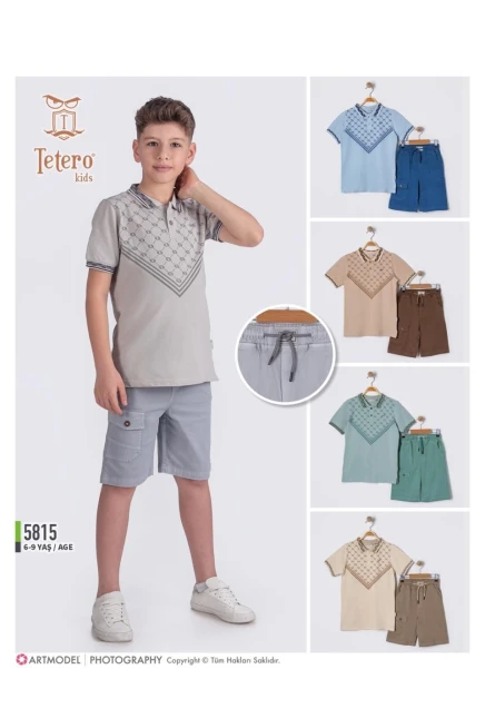 6-9 سنة صبي بدله تيشرت مع شورت