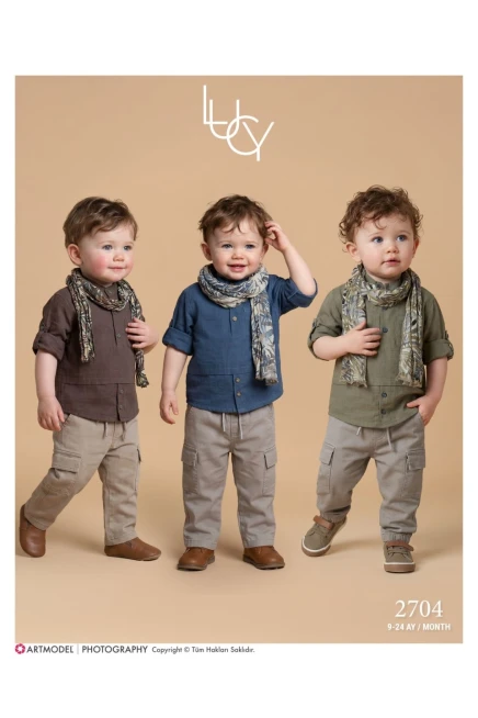 9-24 شهر صبي بدله قميص مع سروال