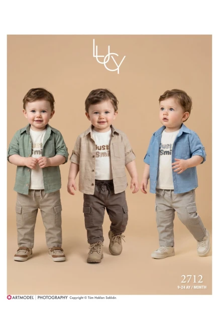 9-24 شهر صبي بدله قميص مع سروال