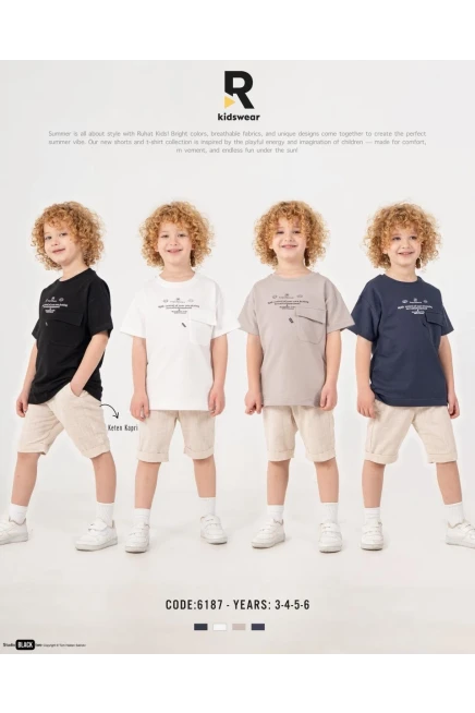 3-6 سنة صبي بدله تيشرت مع شورت