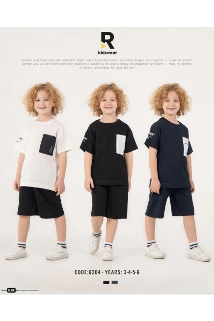 3-6 سنة صبي بدله تيشرت مع شورت