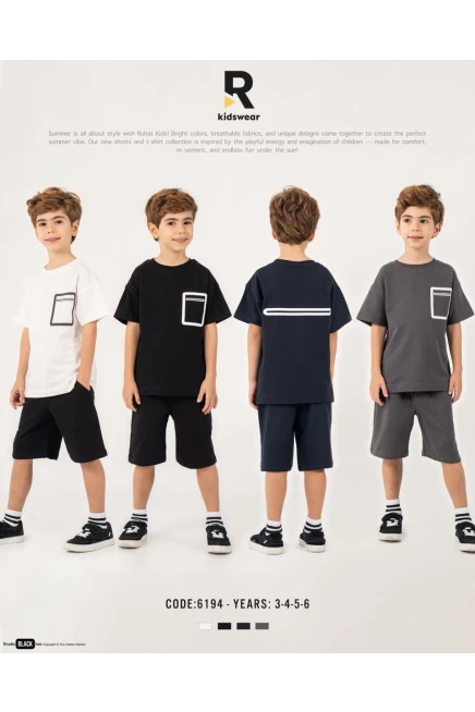 3-6 سنة صبي بدله تيشرت مع شورت