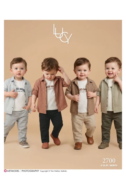 Tişörtlü Gömlkeli Pantolon Takım