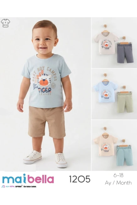 6-18 شهر صبي بدله تيشرت مع شورت