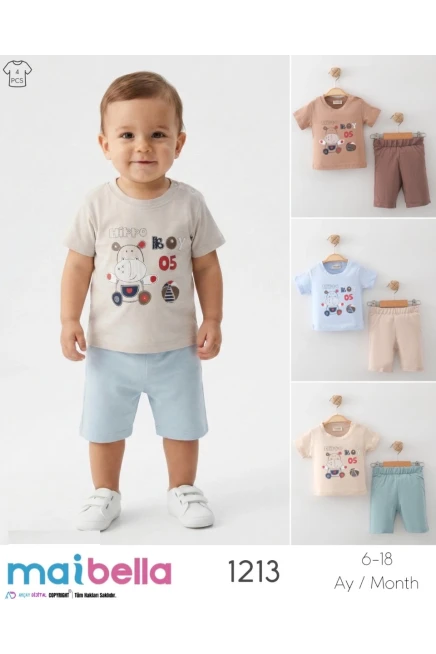 6-18 شهر صبي بدله تيشرت مع شورت