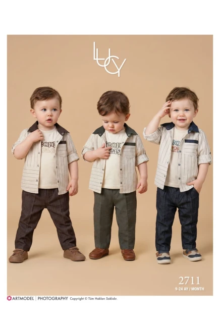 9-24 شهر صبي بدله قميص مع سروال