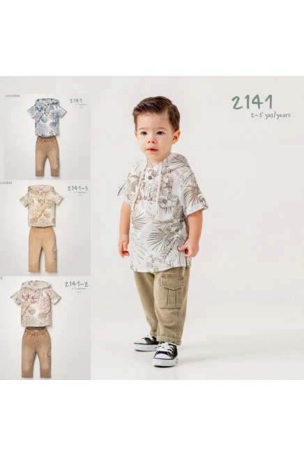 Kapüşonlu Tişörtlü Pantolonlu Takım