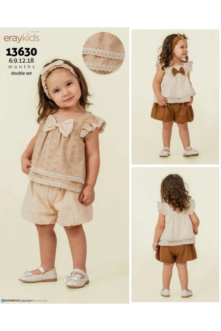 9-24 شهر فتاة بلوزة طقم شرط