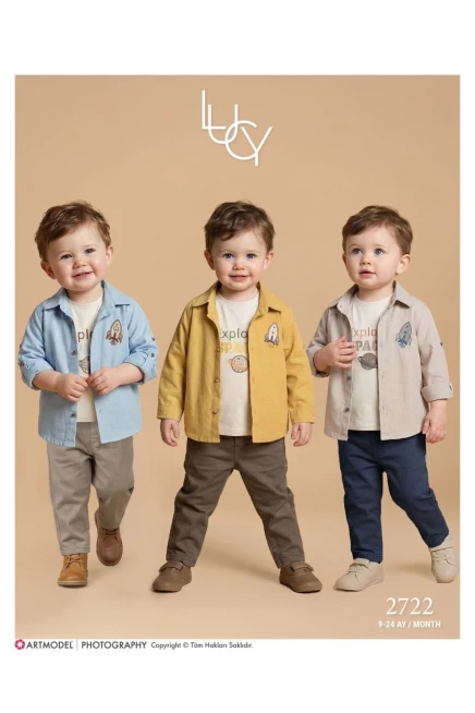 9-24 شهر صبي بدله قميص مع سروال