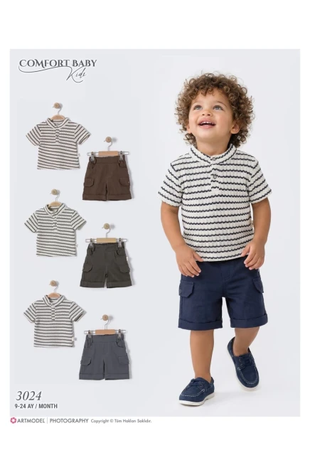 9-24 شهر صبي بدله تيشرت مع شورت