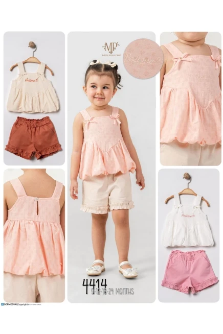 9-24 شهر فتاة بلوزة طقم شرط