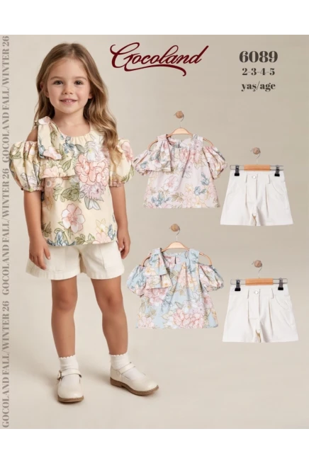 Fiyonklu Bluz Şort Takım