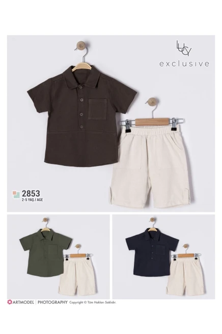 2-5 سنة صبي بدله قميص مع شورت
