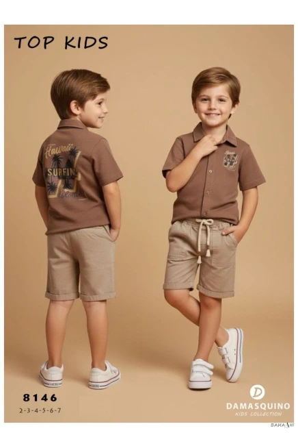 2-7 سنة صبي بدله قميص مع شورت