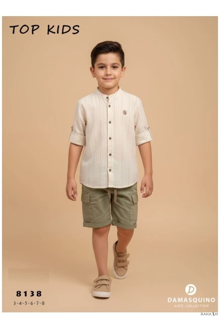 3-8 سنة صبي بدله قميص مع شورت