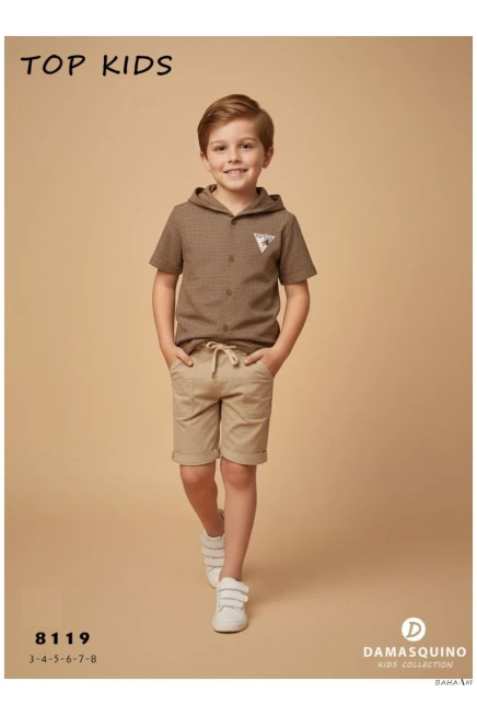 3-8 سنة صبي بدله قميص مع شورت