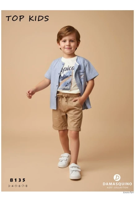 3-8 سنة صبي بدله قميص مع شورت