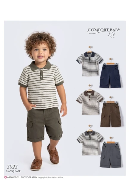 3-6 سنة صبي بدله تيشرت مع شورت