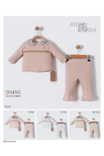 3-12 شهر فتاة طقم سروال مع بلوزة